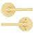 Kwikset Halifax Interior Passage Door Handle, Lever for Closet and Hallway Doors, Reversible Non-Locking Handle Lever, Satin Brass, with Microban Protection