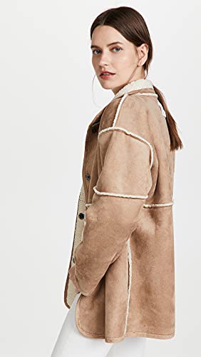 VELVET BY GRAHAM & SPENCER Women's Albany Lux faux Fur Reversible Jacket, Sand, XS4