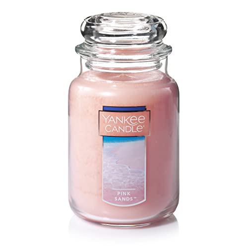 Yankee Candle Pink Sands Scented, Classic 22oz Large Jar Single Wick Candle, Over 110 Hours of Burn Time