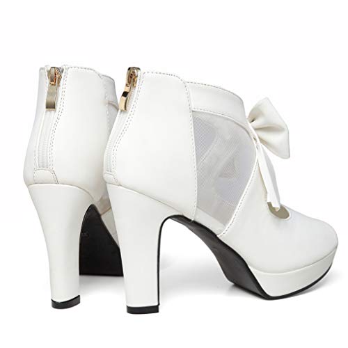 Image of GATUXUS Open Toe Women Platform High Heel Shoes Bows Strappy Sandals