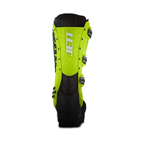 Jett Motocross, Bota Para Piloto Adulto Unissex, Preto/Verde, 41