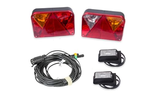 UNITRAILER DOBPLAST Kit déclairage DPT35 et DPT15 LED faisceau Mantes 7m prise 7 broches 12V installation électrique feux arrière set complet et robuste...