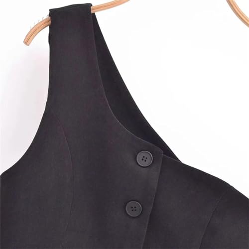 Mnjyihy Women's Summer One Shoulder Asymmetric Waistcoat Single Breasted Versatile Party Suit Vest2