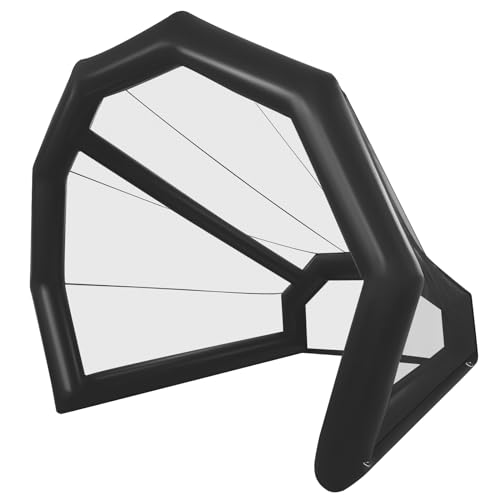 MSAIERPLR Golf Practice Swing Simulator Net Cage Tent Inflatable Golf Practice Net Cage Plus Blower with Net & 110V Blower for Backyards Parks Garages Hotels