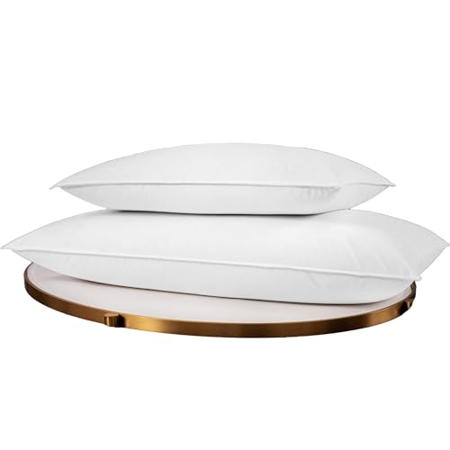 MGM Feather & Down Pillow - Luxury Hotel Bedding - Medium Firm Comfort - King