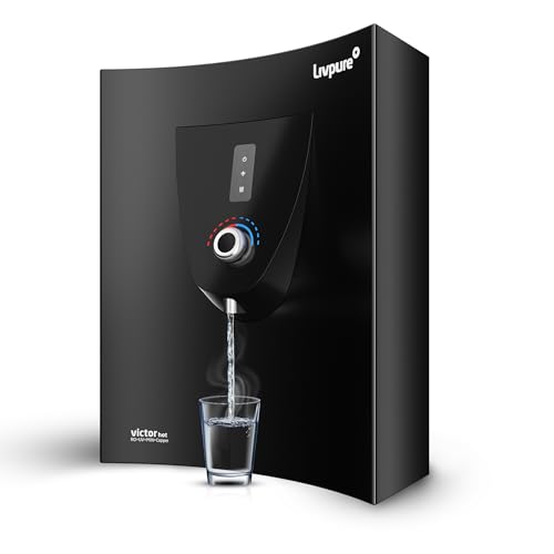 Livpure Victor Instant Hot & Ambient Water Purifier With High Recovery Technology | 8 Stage Advance Purification System RO+UV+Copper+Min|Suitable For Borewell, Tanker and Municipal Water- 6L (Black) view 1