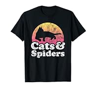 This retro vintage spider design makes a great gift for men, women, boys or girls Cats and spiders Lightweight, Classic fit, Double-needle sleeve and bottom hem