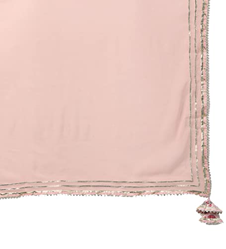 Image of Divena Pink Cotton Straight Kurta Pant Set With Dupatta