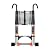 Telescoping Ladder Aluminum with stabilizer bar?Lightweight Multi-Purpose Extension Ladder?Telescopic Ladder?Portable Extension Ladder, 330lbs Max Capacity,Collapsible Ladder for RV Home or Outdoor