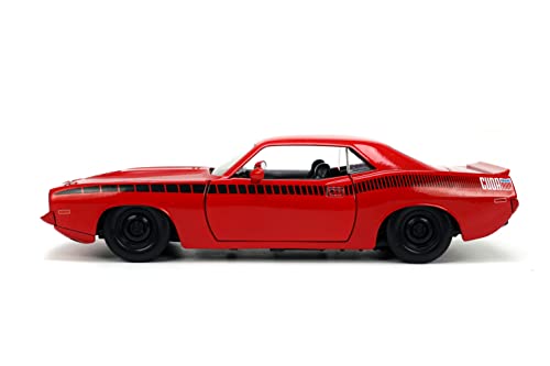 Jada Toys Big Time Muscle 1:24 Plymouth Barracuda Rojo/Negro miniatura 4