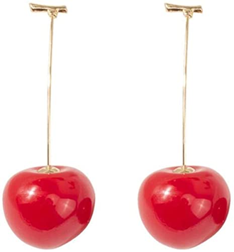 Pendientes de gota de cereza, bonitos aretes colgantes de frutas, aretes de regalo...
