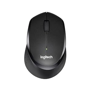 Logitech M330 SILENT PLUS Wireless Mouse, 2.4GHz with USB Nano Receiver, 1000 DPI Optical Tracking, 2-year Battery Life, Compatible with PC, Mac, Laptop, Chromebook – Black