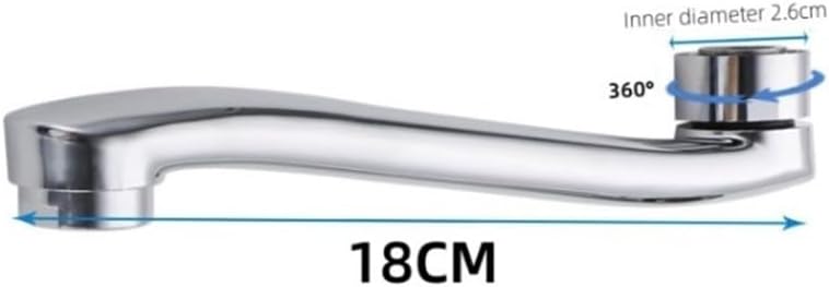 Faucet Extender Connector Stainless Steel Faucet Extension Connector for Kitchen Bathroom Faucet Repair Replacement Parts (18cm)