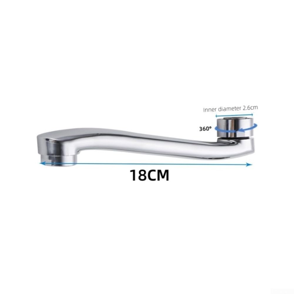 Connettore estensore per rubinetto in acciaio inossidabile, connettore di prolunga per rubinetto da cucina e bagno, parti di ricambio per riparazione rubinetto a parete (18 cm)