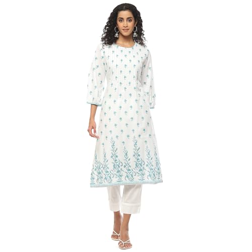 Image of BIBA Women Cotton Straight Printed Kurta