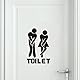 COYUN 6 Stück Wc Aufkleber Wandaufkleber Aufkleber Wc Sitz Toilettensitz Wandtattoo In Deiner Deckel SchließEn Wand Aufkleber Sticker