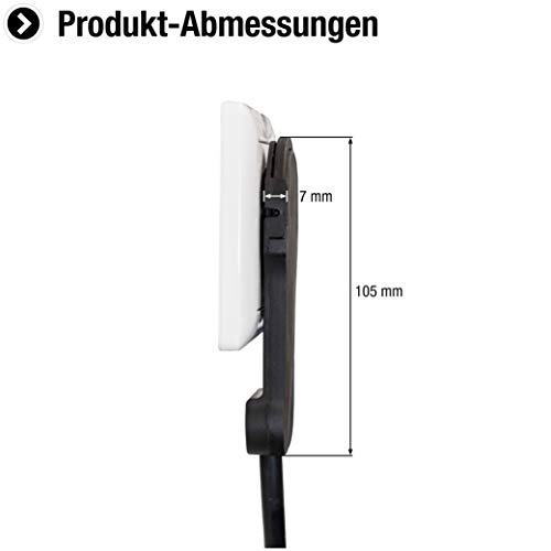 Meister Platte stekker zwart - met klapbeugel - Geschikt voor leidingen met 1,5 mm² kabeldoorsnede - IP20 binnen/geaarde… - Image 3