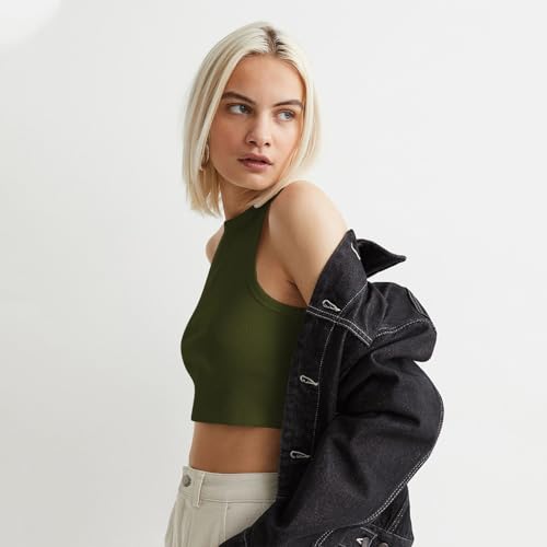 Image of KERI PERRY Tops for Women Crop Top for Women's Tank Activewear Tee Sports Western Casual Cotton Camisole Pack of 3 Combo