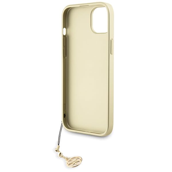 GUESS Custodia Guess GUHCP15MGF4GGR per iPhone 15 Plus 6.7" rigida grigia 4G Collezione Charms