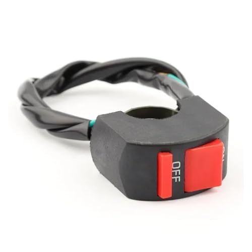 Interrupteur de phare moto avec bouton klaxon LED pour guidon
