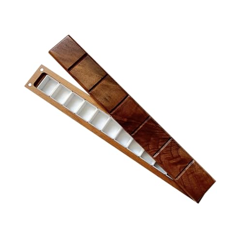 NUOBESTY Caja de acuarela de viaje para palés de madera, caja de paletas de madera, caja de paletas de acuarela, caja portátil para acuarelas, cajas de acuarelas, caja de pintura, caja de madera para
