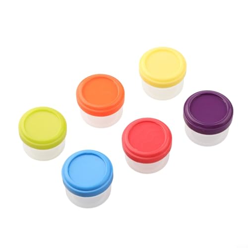 Lot de 6 petits récipients à sauce en plastique portables et étanches pour la préparation des repas, boîte à déjeuner, vinaigrette, contrôle des...