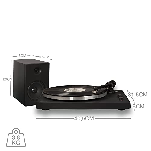 Crosley T150 Platine avec 2 Haut-parleurs, Bluetooth – Platine rétro 3 Vitesses – pour vinyles 7″, 10″ et 12″ – Noir - Les Beatles, Paul McCartney, John Lennon, RIngo Starr, George Harrison Crosley T150 Platine avec 2 Haut-parleurs, Bluetooth - Platine rétro 3 Vitesses - pour vinyles 7", 10" et 12" - Noir – Image 6