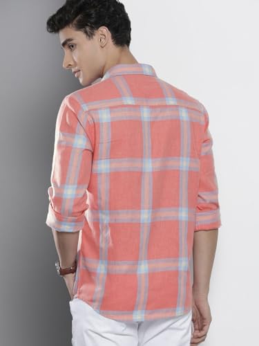 Image of The Indian Garage Co Men Slim Fit Abstract Printed Full Sleeves Spread Collar Casual Shirt