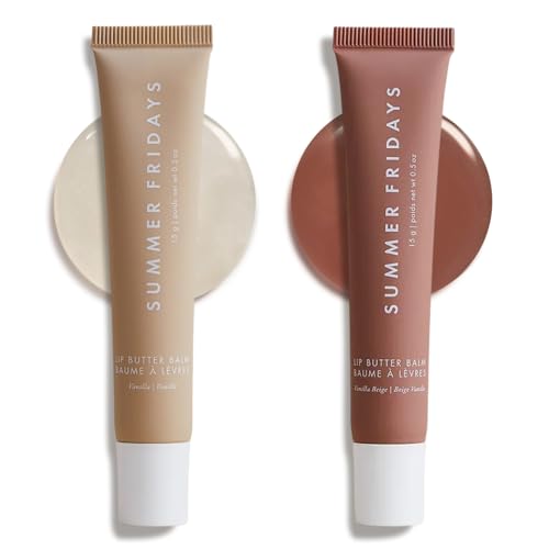 Summer Fridays Tinted Lip Butter Balm Gift Set - Conditioning Vegan Lip Balm for Instant Moisture,...