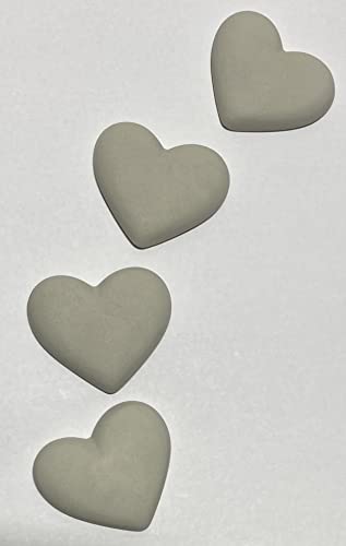 Set de 4 imanes decorativos en forma de corazón miniatura 1