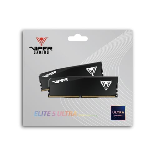 Image of Patriot Viper Elite 5 Ultra Gaming DDR5 RAM 32GB (2X16GB) 6400MT /s CL32 1.4v UDIMM Desktop Gaming Memory Kit Compatible with Intel XMP AMD Expo - VEU532G6432K