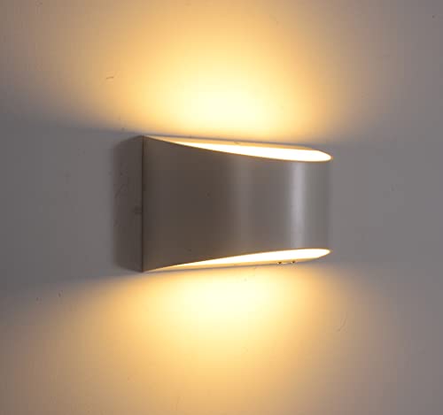 Image of Indoor Dimmable Wall Sconces with Dimmable Switch, Modern LED Sconces Wall Lighting Aluminum Wall Lights for Living Room Bedroom Hallway (Type B, 3000K)