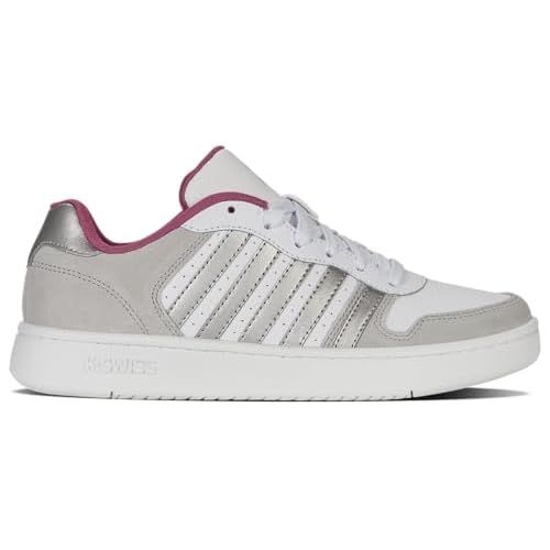 K-SWISS Women's Court Palisades Sneaker 6 Gray Violet/Silver/White