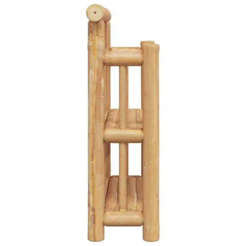 Estantería de pared de bambú flotante de 40 cm para almacenaje decorativo 7