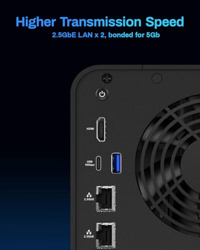 Image of TERRAMASTER F6-424 NAS Storage 6Bay - N95 Quad-Core CPU, 8GB DDR5 RAM, Dual 2.5GbE Ports, Network Attached Storage with High Performance (Diskless)