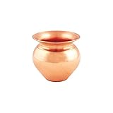 Shubhkart Indian Pure Copper Kalash, Lota for Puja Decoration 7 cm Height (Small Size) Copper Vessel Lota Kalash for Pooja at Home, Wedding Purpose, use in Office, Temple and All Festival