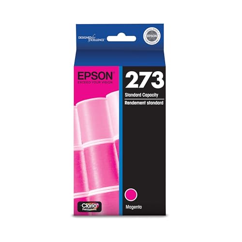 Epson 273 Claria Ink Standard Capacity Magenta Cartridge (T273320-S) Works with Expression Premium XP-520, 600, 610, 620, 800, 810, 820