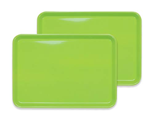 タツクラフト ピノ トレー 33cm 2枚 セット グリーン 家庭用 電子レンジ対応 すべり止め付き