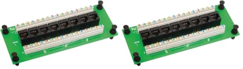 Image of ICC CAT6 Ethernet Data Module, 8 Ports, UL Listed & PoE++ Rated, High-Performance Network Interface, Quick Push-Pin Mount, Fits 9 inch, 14 inch, and 28 inch Structured Wiring Enclosures (Pack of 2)