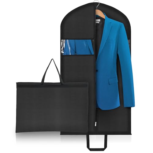 Niviy 1 pezzo Porta Abiti da Viaggio,110x60cm Borsa da Viaggio Porta Abiti Pieghevole,Copriabiti Antipolvere per Suit,Abiti,Giacconi,Vestiti,Costumi