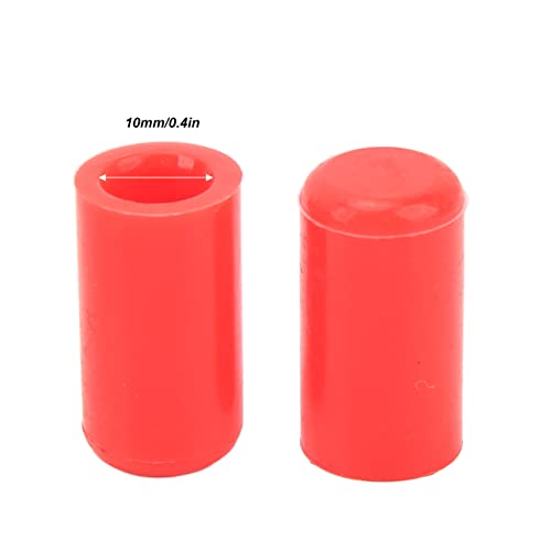 Intake Vacuum Hose End, 10Mm 10 Pcs Automotive Line Hose Cap Weather Resistant Good Sealing Flexible For Industrial(Red) #TOP6