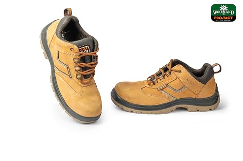 Image of Woodland Men Leather Safety Shoes