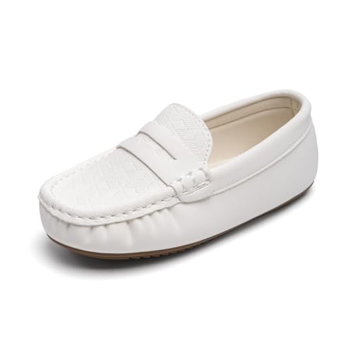 Image of Miamooi Toddler Boys Girls Wedding Dress Shoes Little Kid Slip On Loafers School Uniform Moccasins Walking Shoe