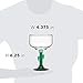 Libbey Cactus Margarita Glasses Set of 4, Durable Green Stemmed Cocktail Glasses, Lead-Free Cactus Glassware, Unique Plant Themed Frozen Margarita Glasses, 16-Ounce