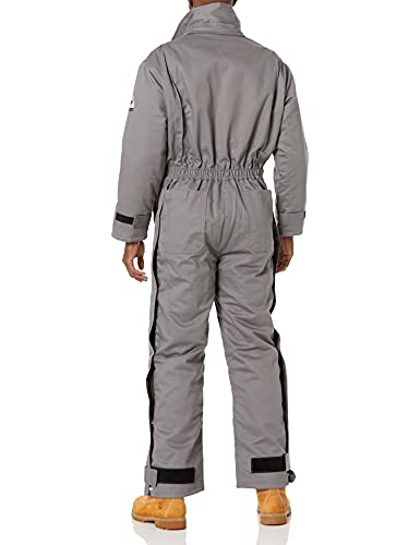 Bulwark Men's Size Lightweight Excel Fr Comfortouch Premium Insulated Coverall With Leg Tabs, Grey, 3X-Large/Tall #TOP2
