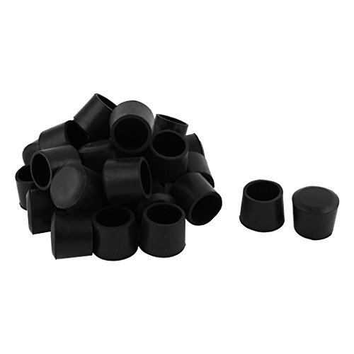 DealMux Mobiliario Escolar de Goma Sofá Vector de la Silla de la Cubierta del pie Pads diámetro de 35m m 28 pcs Negro