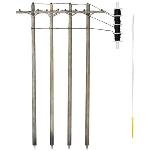Woodland Scenics US2265 HO Wired Poles Single Crossbar