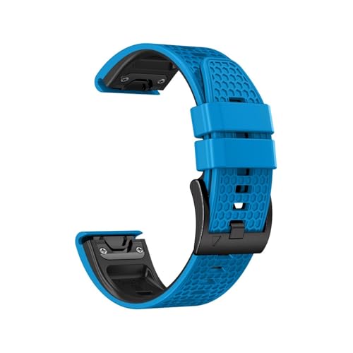 �V���J�Q���x���g�ɓK������Garmin Fenix 8/7/7s/7x/5X/5X Plus Instinct 2�r���v�x���g(Blue-Black,26mm)