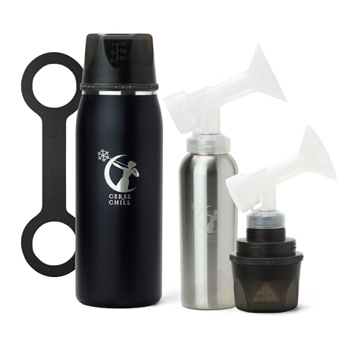 Ceres CHILL OG+ Breastmilk Chiller/Warmer 1238oz Portable Breast Milk Cooler Two Chilling Options & More Capacity Pump Compatible Container - Little Black Dress