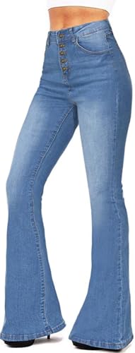 Image of Flare Jeans for Women Women's Bootcut Bell Bottom Jeans High Waisted Stretch Slimming Pants